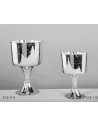 Portavelas cristal Brooks glacé plata 23*36 cms