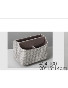 Portamandos giratorio tweed gris/blanco 20*15*14 cms