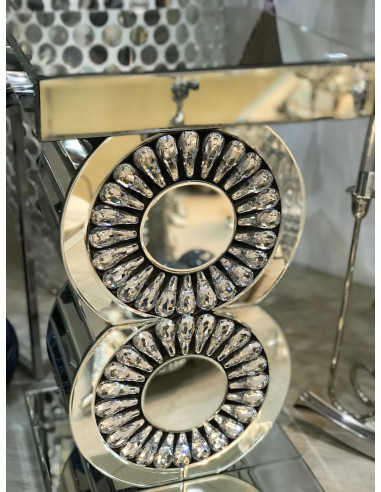 Pedestal 30.7*56 2 circulos brillantes