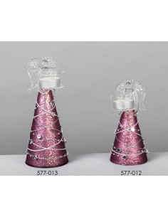 Portavelas angel rosa palo 7*16 cms