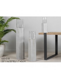 S/3 portavelas Palermo 25*116/20*82/17*45 cm