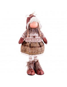 NIÑA DE PIE MARRÓN 15,50 X 13 X 31 CM