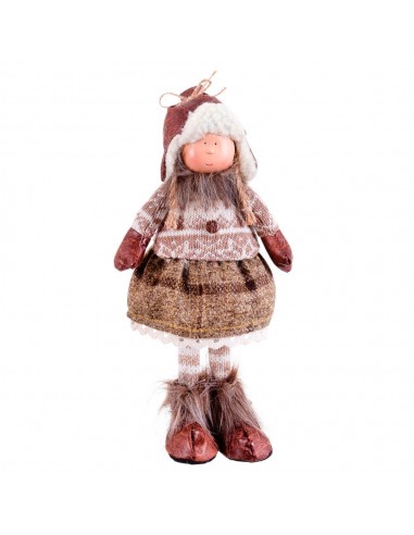 NIÑA DE PIE MARRÓN 15,50 X 13 X 31 CM