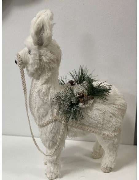 Figura llama blanco 28*39cm