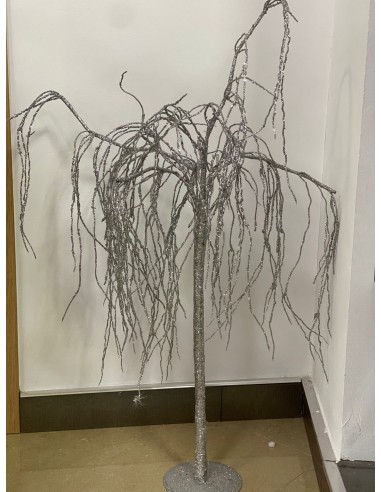 Arbol purpurina plata 90cm