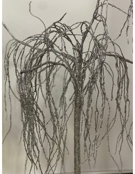 Arbol purpurina plata 90cm
