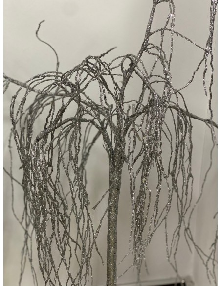 Arbol purpurina plata 90cm