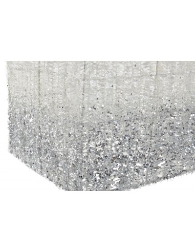 REGALO SET 3 LED ALGODON PLATA  25X25X25