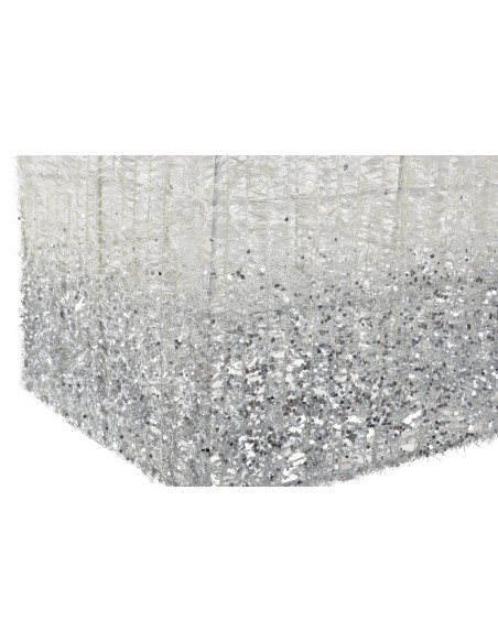 REGALO SET 3 LED ALGODON PLATA  25X25X25