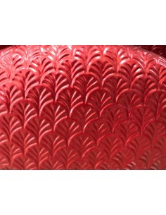 Jarrón rojo grabado 32*42cm 2