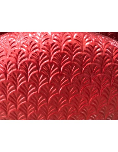Jarrón rojo grabado 32*42cm