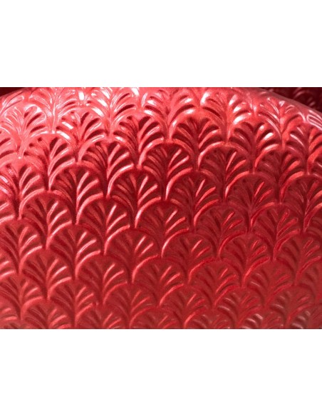 Jarrón rojo grabado 32*42cm