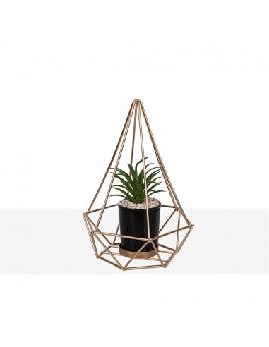 PIRAMIDE METAL COBRIZO C/PLANTA