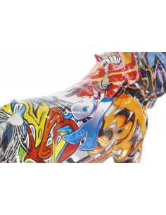 FIGURA RESINA 24X11X20 PERRO MULTICOLOR 2