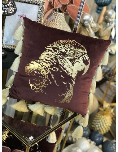 Cojín águila dorado/burdeos 34*34cm