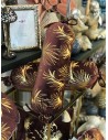 Cojín caramelo hojas dorado/burdeos 45cm