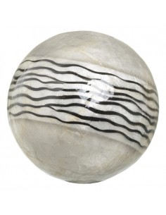 BOLA NEGRO-BLANCO "CAPIZ" 10 X 10 X 10 CM