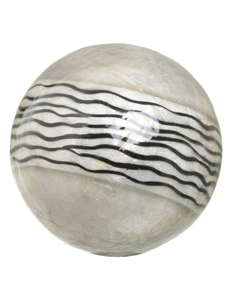 BOLA NEGRO-BLANCO "CAPIZ" 10 X 10 X 10 CM