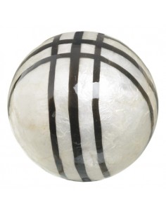 BOLA NEGRO-BLANCO "CAPIZ" 10 X 10 X 10 CM
