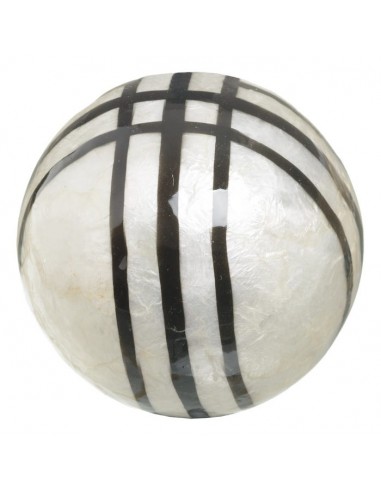 BOLA NEGRO-BLANCO "CAPIZ" 10 X 10 X 10 CM