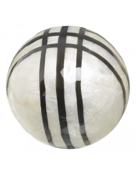 BOLA NEGRO-BLANCO "CAPIZ" 10 X 10 X 10 CM