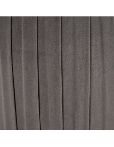 PUF TERCIOPELO GRIS TEJIDO-MADERA 43 X 43 X 42 CM