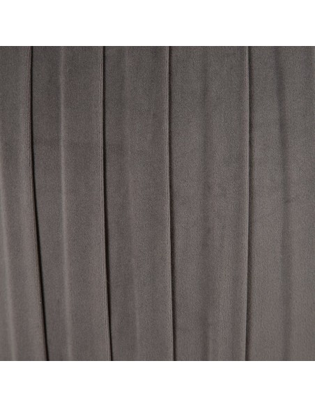 PUF TERCIOPELO GRIS TEJIDO-MADERA 43 X 43 X 42 CM