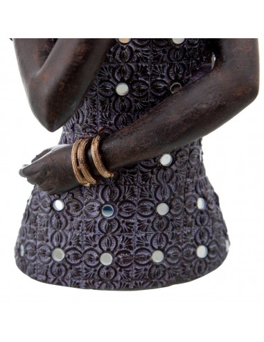 FIGURA AFRICANA 2/M RESINA DECORACIÓN 13 X 12 X 28 CM