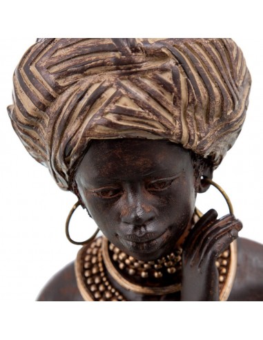 FIGURA AFRICANA 2/M RESINA DECORACIÓN 13 X 12 X 28 CM