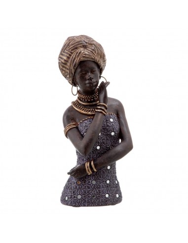 FIGURA AFRICANA 2/M RESINA DECORACIÓN 13 X 12 X 28 CM