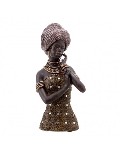 FIGURA AFRICANA 2/M RESINA DECORACIÓN 13 X 12 X 28 CM