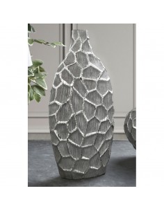 JARRON CERAM. GEOMETRIA ABST. PLATA 37 CMS