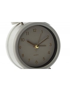 RELOJ DESPERTADOR METAL GRIS 8X3,5X13 2