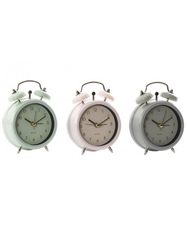 RELOJ DESPERTADOR METAL GRIS 8X3,5X13