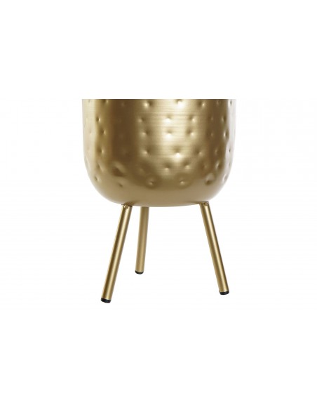 MACETERO METAL 18,5X18,5X26 DORADO