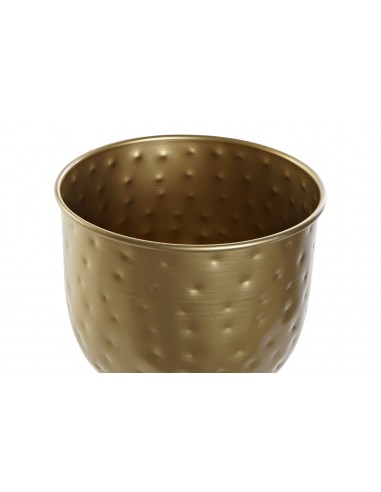 MACETERO METAL 18,5X18,5X26 DORADO