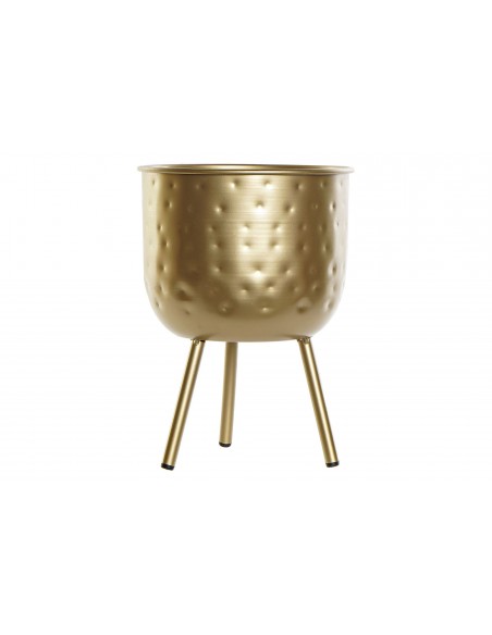 MACETERO METAL 18,5X18,5X26 DORADO