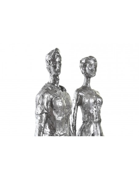 FIGURA RESINA 26X11,5X41,5 FAMILIA PLATEADO