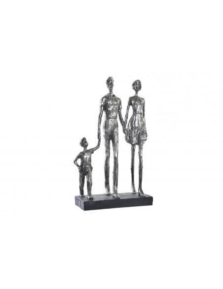 FIGURA RESINA 26X11,5X41,5 FAMILIA PLATEADO