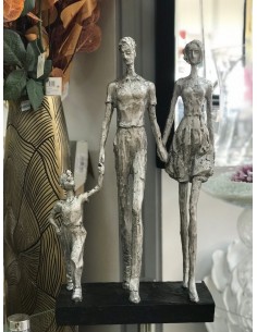 FIGURA RESINA 26X11,5X41,5 FAMILIA PLATEADO 2