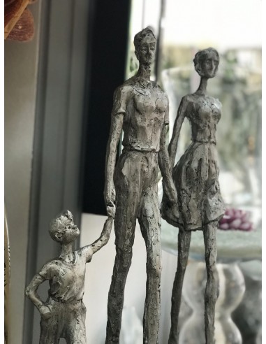 FIGURA RESINA 26X11,5X41,5 FAMILIA PLATEADO