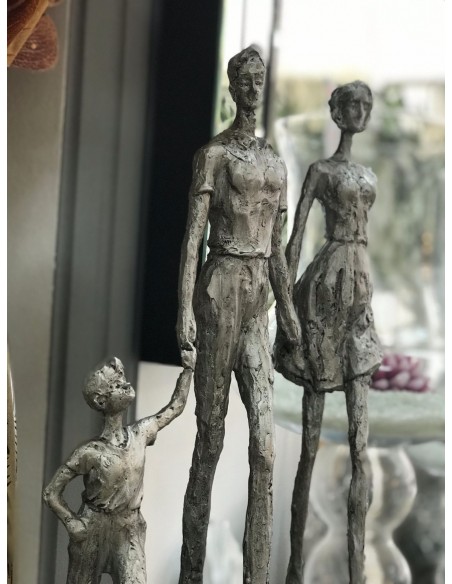 FIGURA RESINA 26X11,5X41,5 FAMILIA PLATEADO