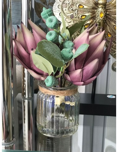 PLANTA PE CRISTAL 20X20X25 MALVA