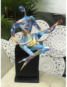 FIGURA RESINA 31X18X51,5 MUSICO GRAFITI