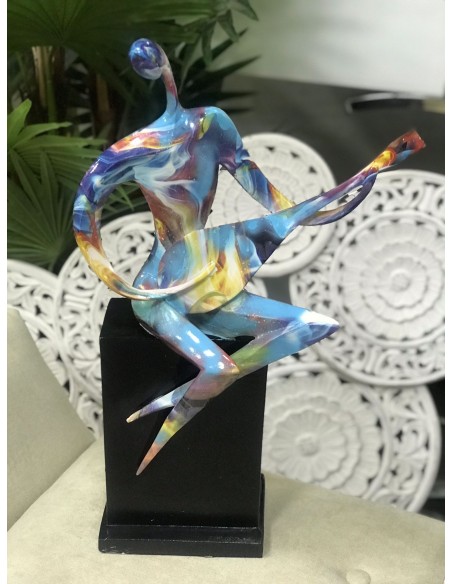 FIGURA RESINA 31X18X51,5 MUSICO GRAFITI
