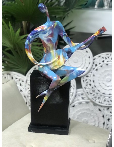 FIGURA RESINA 31X18X51,5 MUSICO GRAFITI