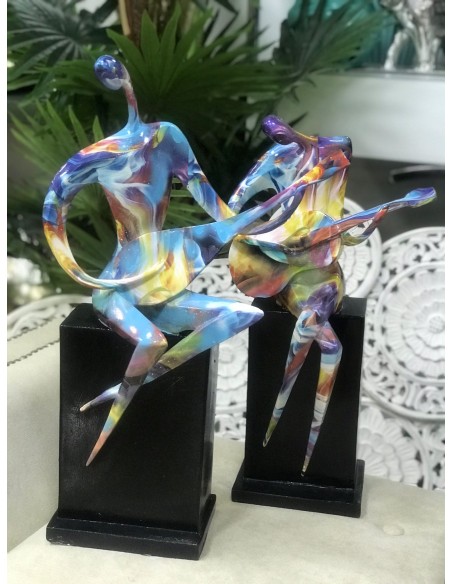 FIGURA RESINA 31X18X51,5 MUSICO GRAFITI