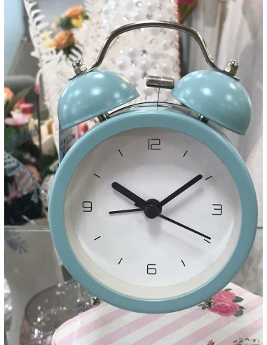 DESPERTADOR C/ALARMA METAL AZUL