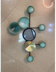 PERCHERO PARED METAL 30*45 NENUFAR VERDE MENTA 2