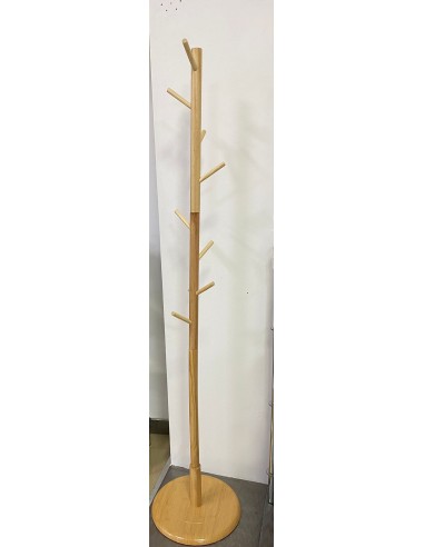 Perchero De Pie Madera Ø35x169cm